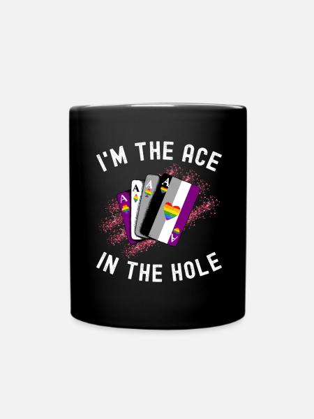 Asexuell Ace - Tasse einfarbig - Schwarz