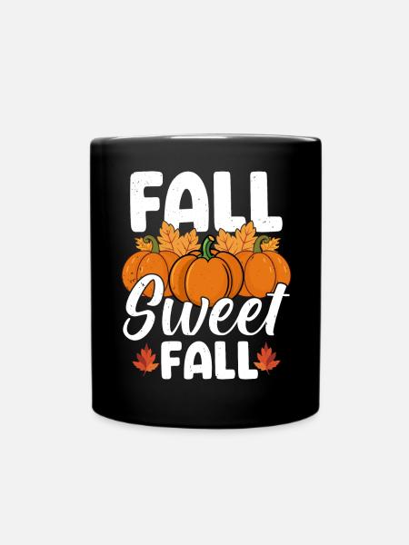 Herbst - Tasse einfarbig - Schwarz
