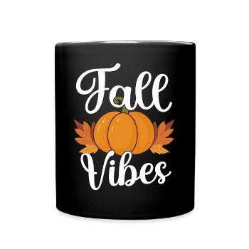 Automne - Mug uni - noir - Devant