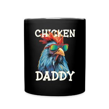 Poulet Papa Poulets Coq Cadeau Farmer - Mug uni - noir - Devant