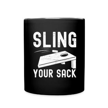 Cornhole Player Cornhole Board - Full Colour Mug - black - Front