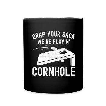 Cornhole Player Cornhole Board - Full Colour Mug - black - Front