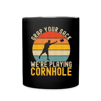 Cornhole Player Cornhole Board - Full Colour Mug - black - Front
