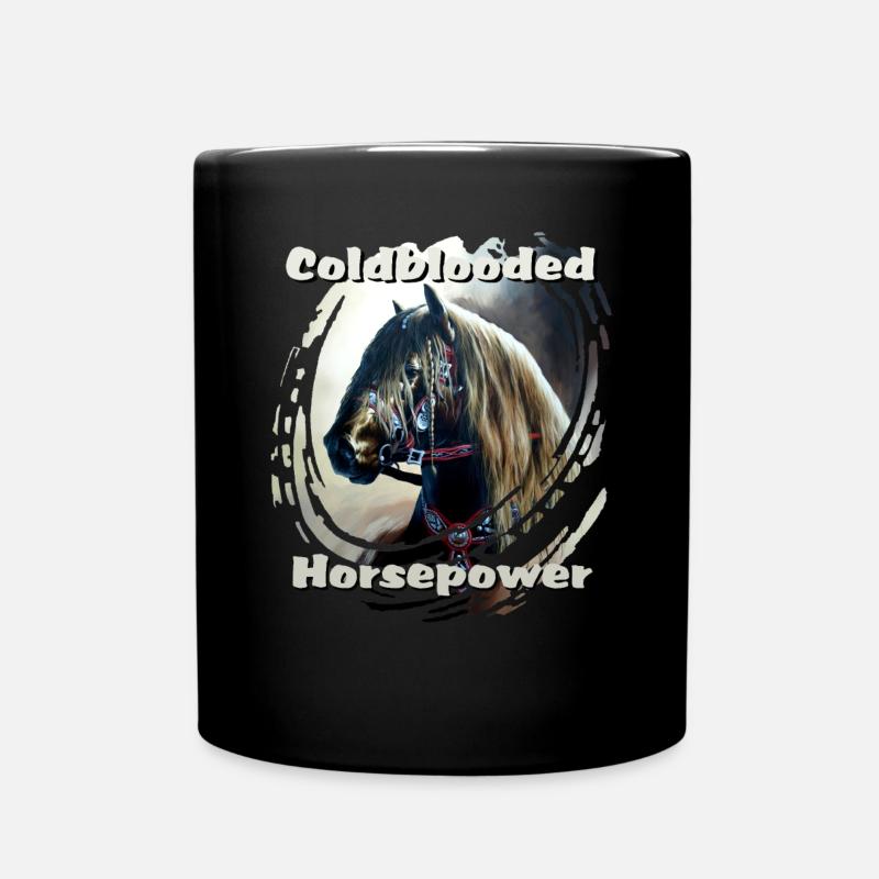 Kaltblut englisch - Tasse einfarbig - Schwarz