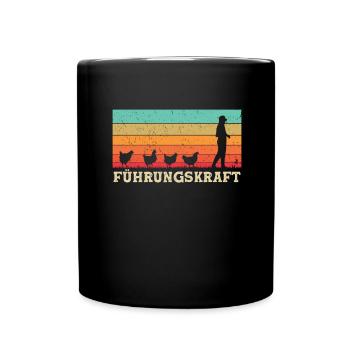 Bauernhof Landwirt Hennen Huhn Hühner Mädels - Tasse einfarbig - Schwarz - Vorne