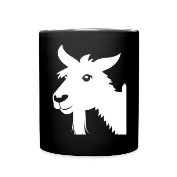 Funny Llama Silhouette Cheeky Fun Llamas - Full Colour Mug - black - Front
