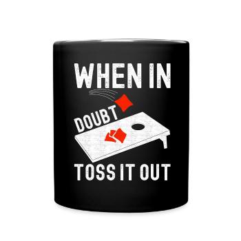 Cornhole Player Cornhole Board - Full Colour Mug - black - Front