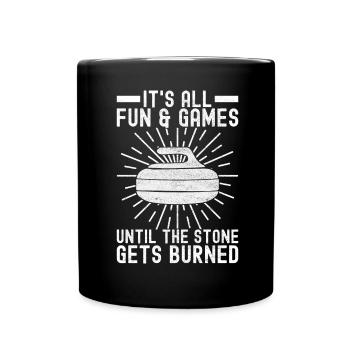 Curling Curling players - Full Colour Mug - black - Front