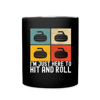 Curling Curling players - Full Colour Mug - black - Front