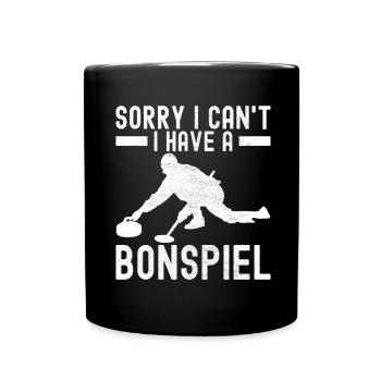 Curling Curling players - Full Colour Mug - black - Front