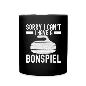 Curling Curling players - Full Colour Mug - black - Front