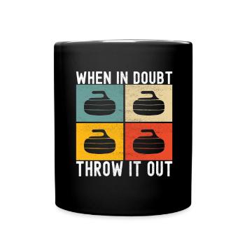 Curling Curling players - Full Colour Mug - black - Front