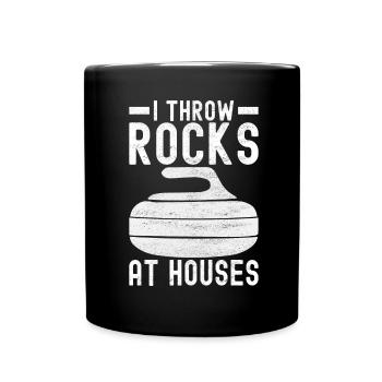 Curling Curling players - Full Colour Mug - black - Front