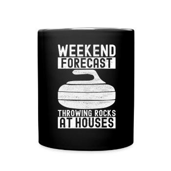 Curling Curling players - Full Colour Mug - black - Front
