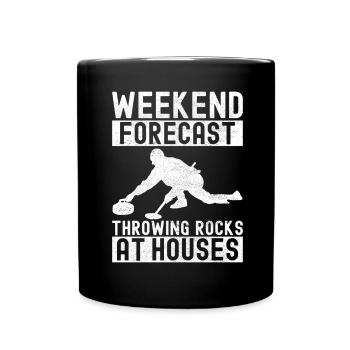 Curling Curling players - Full Colour Mug - black - Front