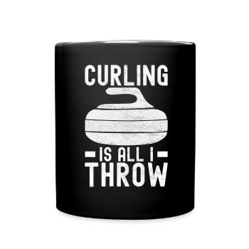 Curling Curling players - Full Colour Mug - black - Front