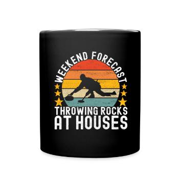 Curling Curling players - Full Colour Mug - black - Front
