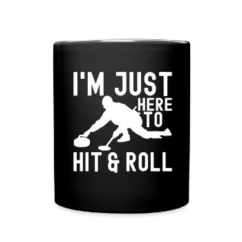 Curling Curling players - Full Colour Mug - black - Front