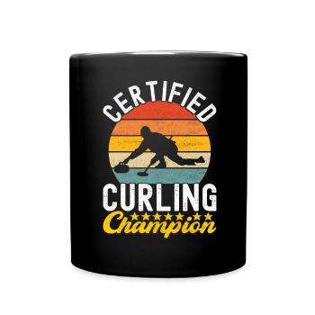 Curling Curling players - Full Colour Mug - black - Front