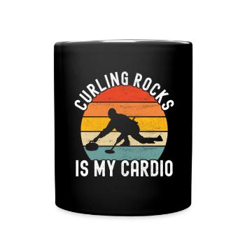 Curling Curling players - Full Colour Mug - black - Front