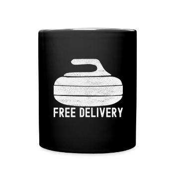 Curling Curling players - Full Colour Mug - black - Front