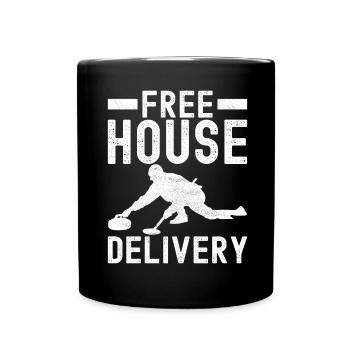 Curling Curling players - Full Colour Mug - black - Front