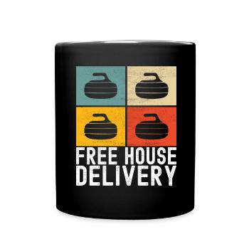 Curling Curling players - Full Colour Mug - black - Front