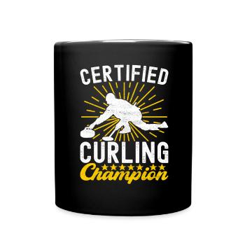 Curling Curling players - Full Colour Mug - black - Front