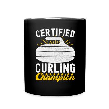 Curling Curling players - Full Colour Mug - black - Front