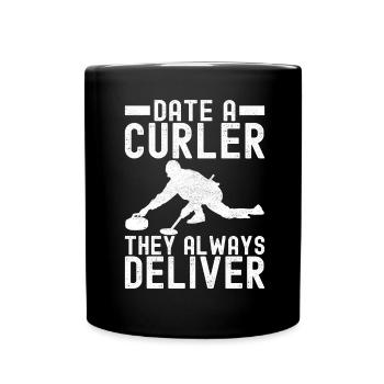 Joueurs de curling - Mug uni - noir - Devant