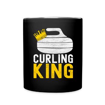 Curling Curling players - Full Colour Mug - black - Front