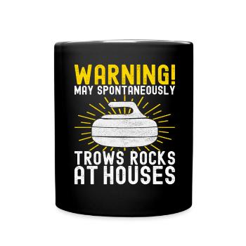 Curling Curling players - Full Colour Mug - black - Front