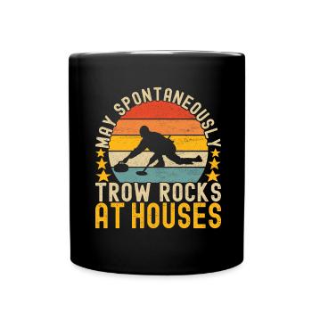 Curling Curling players - Full Colour Mug - black - Front