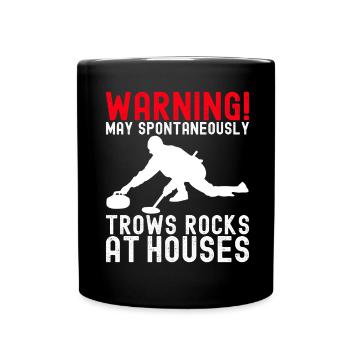 Curling Curling players - Full Colour Mug - black - Front