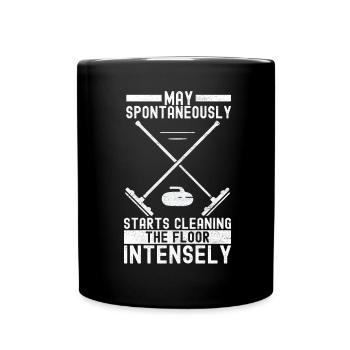 Curling Curling players - Full Colour Mug - black - Front