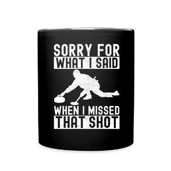 Curling Curling players - Full Colour Mug - black - Front