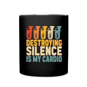 Euphonium Bariton Tenorhorn - Tasse einfarbig - Schwarz - Vorne