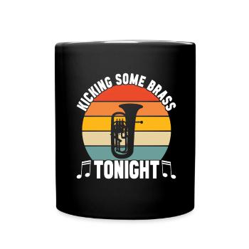 Euphonium Bariton Tenorhorn - Tasse einfarbig - Schwarz - Vorne