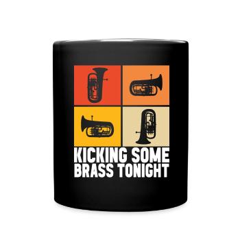 Euphonium baritone tenor horn - Full Colour Mug - black - Front