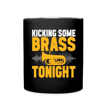 Euphonium Bariton Tenorhorn - Tasse einfarbig - Schwarz - Vorne