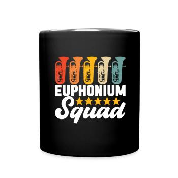 Euphonium Bariton Tenorhorn - Tasse einfarbig - Schwarz - Vorne