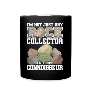 Geologie Steine Sammeln | Edelstein Stein Geschenk - Tasse einfarbig - Schwarz - Vorne