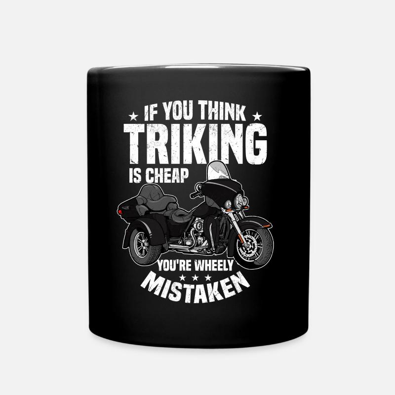 Trike Geschenke | Triker Motorrad Motorradfahrer - Tasse einfarbig - Schwarz
