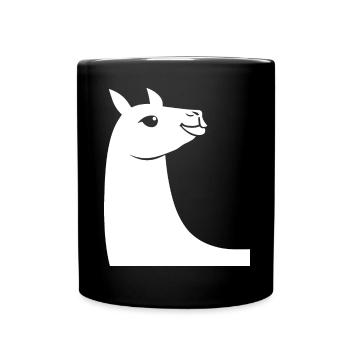 Drôle de lama Silhouette Cheeky Fun Lamas - Mug uni - noir - Devant