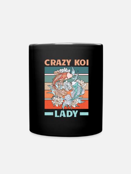 Koi Fish Japanese - Full Colour Mug - black