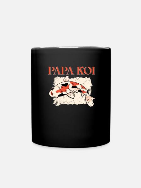 Koi Fish Japanese - Full Colour Mug - black