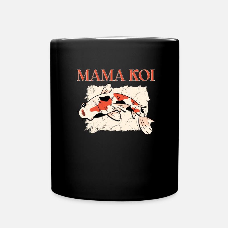 Koi Fish Japanese - Full Colour Mug - black