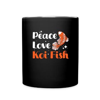 Koi-Fisch Japanisch - Tasse einfarbig - Schwarz - Vorne