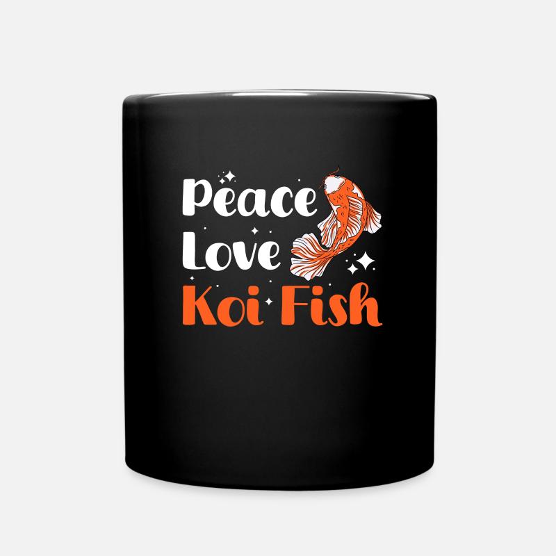 Koi Fish Japanese - Full Colour Mug - black