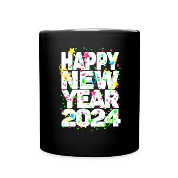 New Year's Eve Party Happy New Year 2024 - Full Colour Mug - black - Front